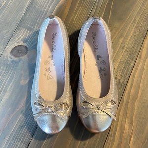 Girls Rose Gold Olive and Edie Ballet Flats